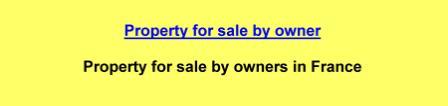 Property for sale by owners in France